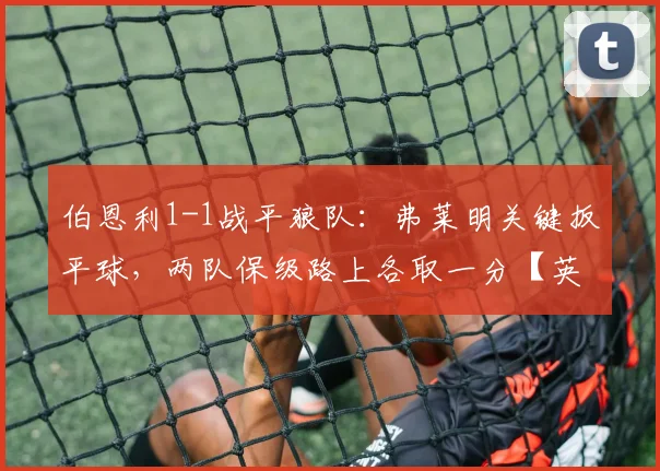 伯恩利1-1战平狼队：弗莱明关键扳平球，两队保级路上各取一分【英超战报】