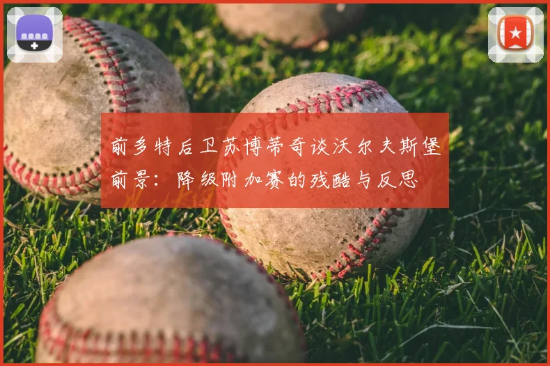 前多特后卫苏博蒂奇谈沃尔夫斯堡前景:降级附加赛的残酷与反思